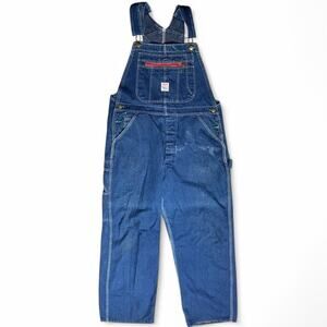 Pointer Brand USA Denim Workwear High Back Overalls Dark Wash Dungarees Jeans 36